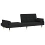 Sofá cama con cojines terciopelo negro de vidaXL, Sofás - Ref: Foro24-351861, Precio: 300,21 €, Descuento: %
