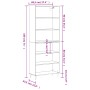 Aparador alto madera de ingeniería negro 69,5x32,5x180 cm de vidaXL, Aparadores - Ref: Foro24-3189558, Precio: 126,28 €, Desc...