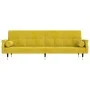 Schlafsofa mit gelben Samtkissen von vidaXL, Sofas - Ref: Foro24-351862, Preis: 308,31 €, Rabatt: %