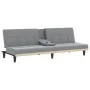 Sofá cama con portavasos tela gris claro de vidaXL, Sofás - Ref: Foro24-351863, Precio: 275,49 €, Descuento: %