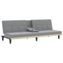 Sofá cama con portavasos tela gris claro de vidaXL, Sofás - Ref: Foro24-351863, Precio: 280,74 €, Descuento: %