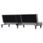 Sofá cama con portavasos tela gris claro de vidaXL, Sofás - Ref: Foro24-351863, Precio: 275,49 €, Descuento: %