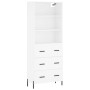 Aparador alto madera contrachapada blanco 69,5x34x180 cm de vidaXL, Aparadores - Ref: Foro24-3189389, Precio: 180,79 €, Descu...