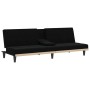 Sofá cama con portavasos tela negro de vidaXL, Sofás - Ref: Foro24-351865, Precio: 280,74 €, Descuento: %