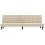 Sofá cama con portavasos tela crema de vidaXL, Sofás - Ref: Foro24-351866, Precio: 280,74 €, Descuento: %