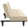 Cream fabric sofa bed with cup holder by vidaXL, Sofas - Ref: Foro24-351866, Price: 275,49 €, Discount: %