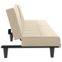 Sofá cama con portavasos tela crema de vidaXL, Sofás - Ref: Foro24-351866, Precio: 280,74 €, Descuento: %