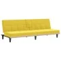 Sofá cama con portavasos tela amarillo claro de vidaXL, Sofás - Ref: Foro24-351867, Precio: 275,49 €, Descuento: %
