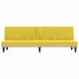 Sofá cama con portavasos tela amarillo claro de vidaXL, Sofás - Ref: Foro24-351867, Precio: 275,49 €, Descuento: %