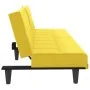 Sofá cama con portavasos tela amarillo claro de vidaXL, Sofás - Ref: Foro24-351867, Precio: 275,49 €, Descuento: %