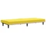 Sofá cama con portavasos tela amarillo claro de vidaXL, Sofás - Ref: Foro24-351867, Precio: 275,49 €, Descuento: %