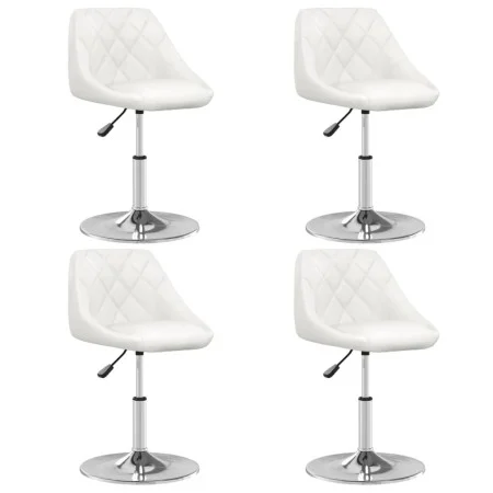 Sillas de comedor 4 unidades cuero sintético blanco de vidaXL, Sillas de comedor - Ref: Foro24-3088635, Precio: 231,73 €, Des...