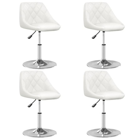 Sillas de comedor 4 unidades cuero sintético blanco de vidaXL, Sillas de comedor - Ref: Foro24-3088635, Precio: 237,21 €, Des...