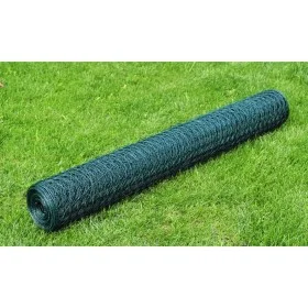 Hühnerdraht mit grünem PVC-Beschichtung 25x1 m von vidaXL, Zaunpaneele - Ref: Foro24-140413, Preis: 35,02 €, Rabatt: %