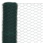 Alambrada de gallinero acero revestimiento PVC verde 25x1,2 m de vidaXL, Paneles de vallas - Ref: Foro24-143266, Precio: 38,3...