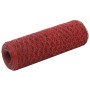 Alambrada de gallinero acero revestimiento PVC rojo 25x0,5 m de vidaXL, Paneles de vallas - Ref: Foro24-143299, Precio: 26,55...