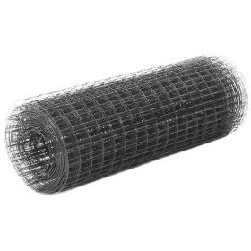 Maschendraht aus Stahl mit grauer PVC-Beschichtung, 10 x 0,5 m von vidaXL, Zaunpaneele - Ref: Foro24-143646, Preis: 19,89 €, ...
