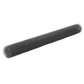Steel chicken wire with gray PVC coating 10x1.5 m by vidaXL, fence panels - Ref: Foro24-143651, Price: 46,29 €, Discount: %