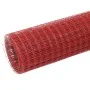 Chicken wire fence, steel with red PVC coating, 10x0.5 m by vidaXL, fence panels - Ref: Foro24-143669, Price: 16,87 €, Discou...