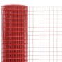 Alambrada de gallinero acero revestimiento PVC rojo 25x1,5 m de vidaXL, Paneles de vallas - Ref: Foro24-143680, Precio: 84,35...