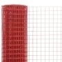 Maschendraht aus Stahl mit roter PVC-Beschichtung, 25 x 1,5 m von vidaXL, Zaunpaneele - Ref: Foro24-143680, Preis: 82,61 €, R...