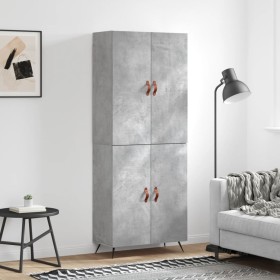 Aparador alto madera contrachapada gris hormigón 69,5x34x180 cm de vidaXL, Aparadores - Ref: Foro24-3195655, Precio: 152,36 €...