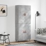Aparador alto madera contrachapada gris hormigón 69,5x34x180 cm de vidaXL, Aparadores - Ref: Foro24-3195655, Precio: 152,36 €...