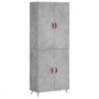 Aparador alto madera contrachapada gris hormigón 69,5x34x180 cm de vidaXL, Aparadores - Ref: Foro24-3195655, Precio: 152,36 €...