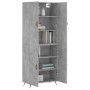Aparador alto madera contrachapada gris hormigón 69,5x34x180 cm de vidaXL, Aparadores - Ref: Foro24-3195655, Precio: 152,36 €...
