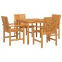 Conjunto de Comedor de Jardín 5 pcs Marrón en Mesas de jardín | Comprar online en Foru.es