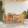 Conjunto de Comedor de Jardín 5 pcs Marrón en Mesas de jardín | Comprar online en Foru.es