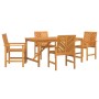Conjunto de Comedor de Jardín 5 pcs Marrón en Mesas de jardín | Comprar online en Foru.es