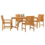 Conjunto de Comedor de Jardín 5 pcs Marrón en Mesas de jardín | Comprar online en Foru.es