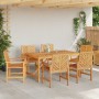 Conjunto de Comedor de Jardín 7 pcs Marrón en Mesas de jardín | Comprar online en Foru.es