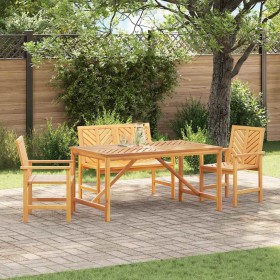 Conjunto de Comedor de Jardín 4 pcs Marrón en Mesas de jardín | Comprar online en Foru.es
