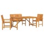 Conjunto de Comedor de Jardín 4 pcs Marrón en Mesas de jardín | Comprar online en Foru.es