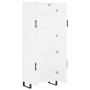 Aparador alto madera contrachapada blanco 69,5x34x180 cm de vidaXL, Aparadores - Ref: Foro24-3195699, Precio: 154,64 €, Descu...