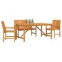 Conjunto de Comedor de Jardín 4 pcs Marrón en Mesas de jardín | Comprar online en Foru.es