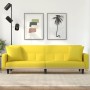 Sofá cama con cojines tela amarillo claro de vidaXL, Sofás - Ref: Foro24-351879, Precio: 266,59 €, Descuento: %