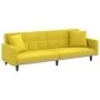 Sofá cama con cojines tela amarillo claro de vidaXL, Sofás - Ref: Foro24-351879, Precio: 261,92 €, Descuento: %