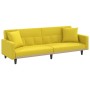 Sofá cama con cojines tela amarillo claro de vidaXL, Sofás - Ref: Foro24-351879, Precio: 266,59 €, Descuento: %