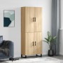 Aparador alto madera contrachapada color roble 69,5x34x180 cm de vidaXL, Aparadores - Ref: Foro24-3195702, Precio: 159,43 €, ...