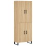 Aparador alto madera contrachapada color roble 69,5x34x180 cm de vidaXL, Aparadores - Ref: Foro24-3195702, Precio: 159,43 €, ...