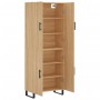 Aparador alto madera contrachapada color roble 69,5x34x180 cm de vidaXL, Aparadores - Ref: Foro24-3195702, Precio: 159,43 €, ...