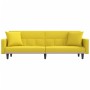 Sofá cama con cojines tela amarillo claro de vidaXL, Sofás - Ref: Foro24-351879, Precio: 266,59 €, Descuento: %