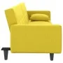 Sofá cama con cojines tela amarillo claro de vidaXL, Sofás - Ref: Foro24-351879, Precio: 261,92 €, Descuento: %