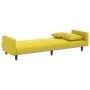 Sofá cama con cojines tela amarillo claro de vidaXL, Sofás - Ref: Foro24-351879, Precio: 261,92 €, Descuento: %