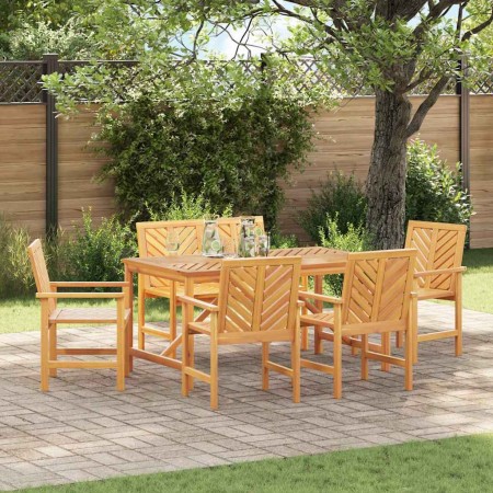 Conjunto de Comedor de Jardín 6 pcs Marrón en Mesas de jardín | Comprar online en Foru.es