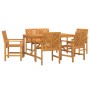 Conjunto de Comedor de Jardín 6 pcs Marrón en Mesas de jardín | Comprar online en Foru.es