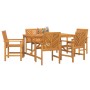 Conjunto de Comedor de Jardín 6 pcs Marrón en Mesas de jardín | Comprar online en Foru.es